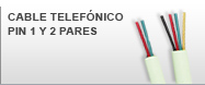 Cable telefonico PIN 1 y 2 pares